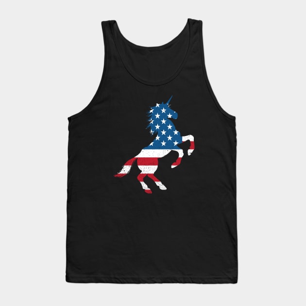 4th Of July Unicorn Tank Top by MEDtee